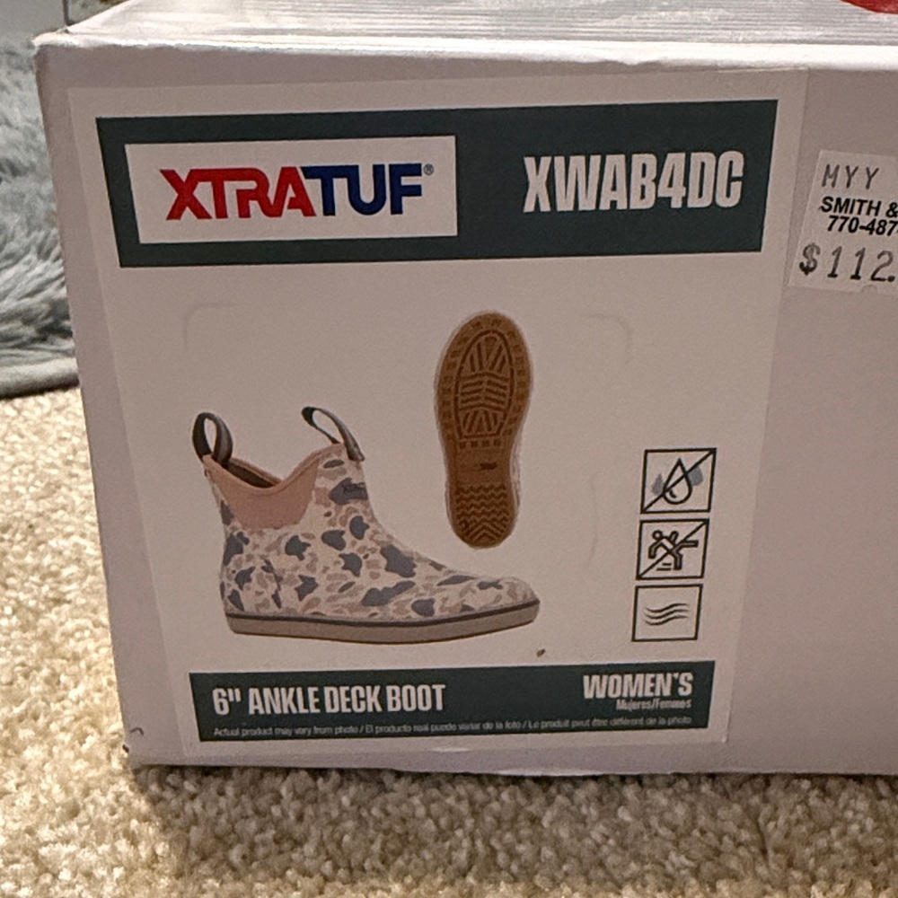 XTRATUF Women's Ankle Deck Boot - Cream and Tan